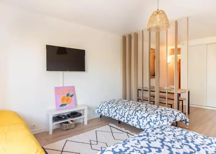 Apartamento Idéal familles ou pros studio 4 pers à Talence, proche tram et Bordeaux centre *
